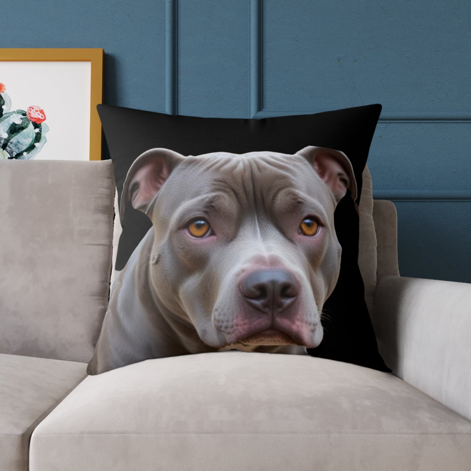 Staffordshire Bull Terrier Square Poly Canvas Pillow - Image 19