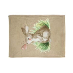 Cute bunny Soft Blanket in fant fleece, In fant cover, cute bunnie throw bed throw lounge blanket throw travel gift