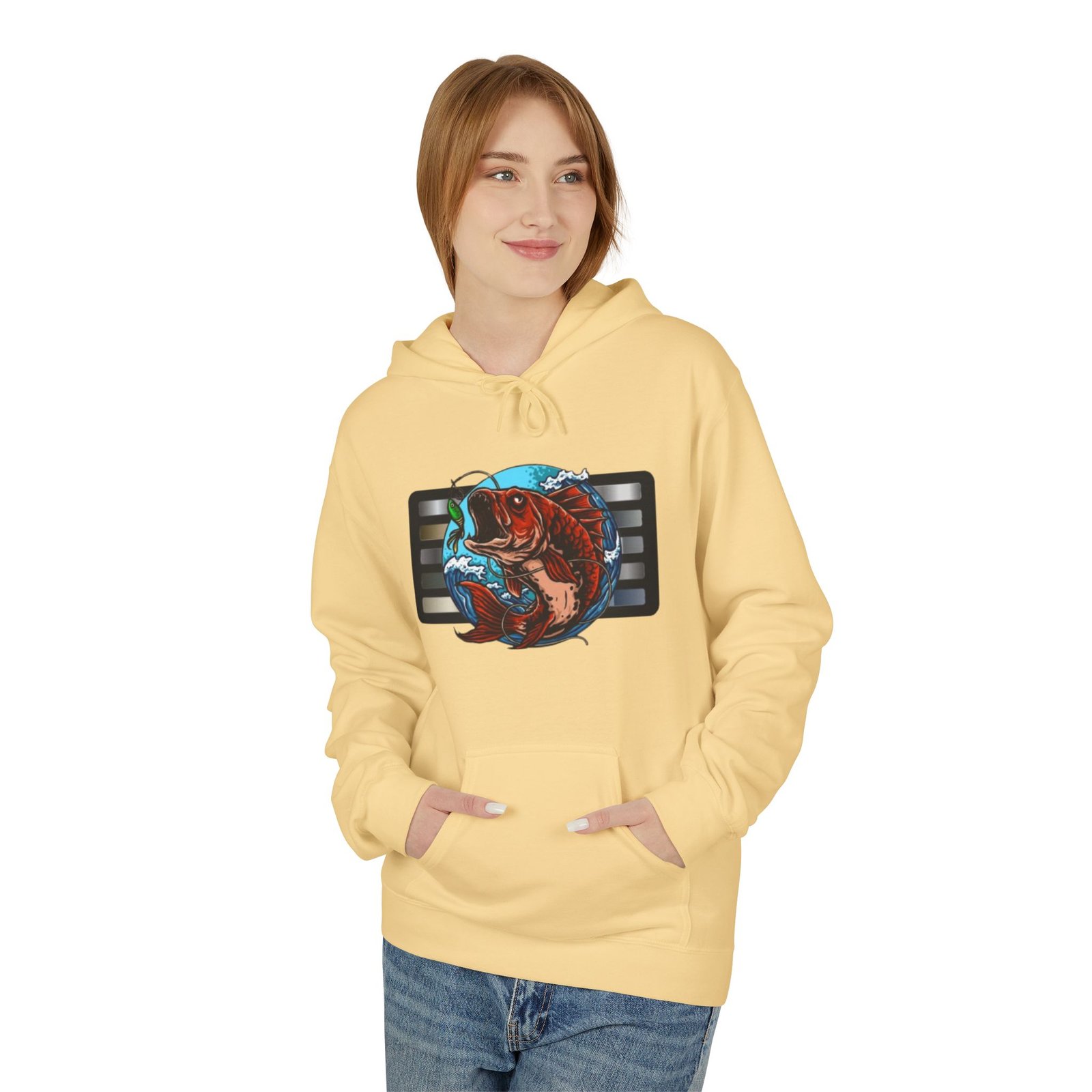 Fishing Adventure Water Sport Fleece Hoodie | Perfect Gift for Anglers, Outdoor Enthusiasts, Fishing Trips, Birthdays, and Summer - Image 15