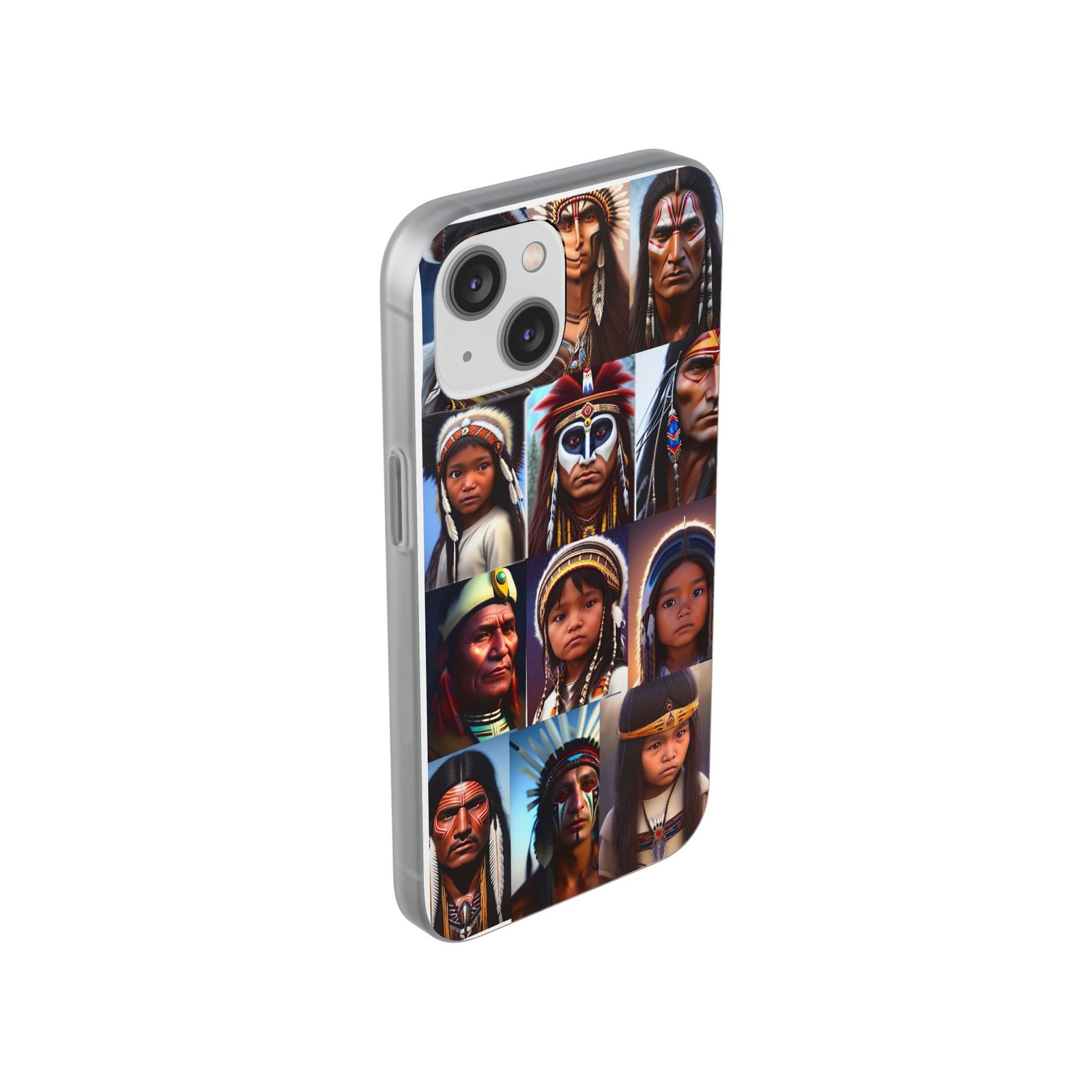 Indian nativ chief Flexi Cases men’s gift Mother’s Day fathers gift grandad phone grandma Xmas teen case dad cover kids mobile - Image 3
