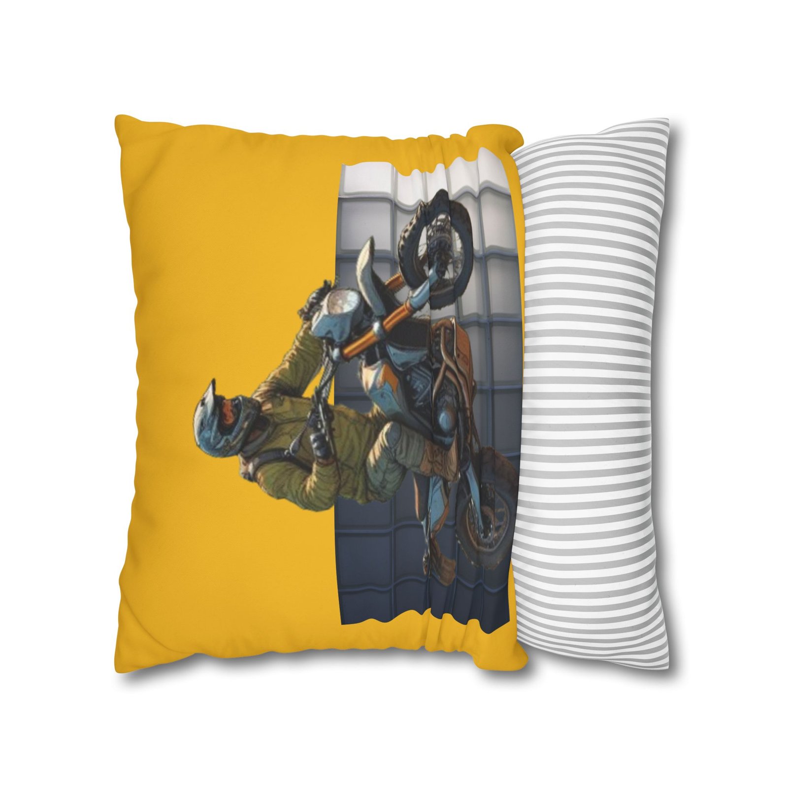 Scrambling Bikes Square Poly Canvas Pillowcase - Image 10