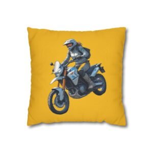 Scrambling Bikes Square Poly Canvas Pillowcase