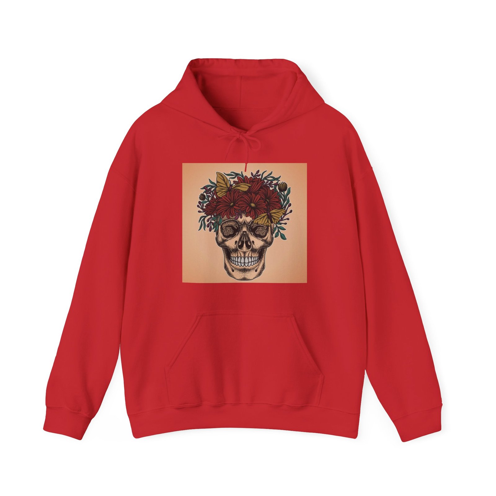 Skull Roses Tattoo Flowers Hoodie, Gothic Sweatshirt, Edgy Pullover, Dark Floral - Image 65