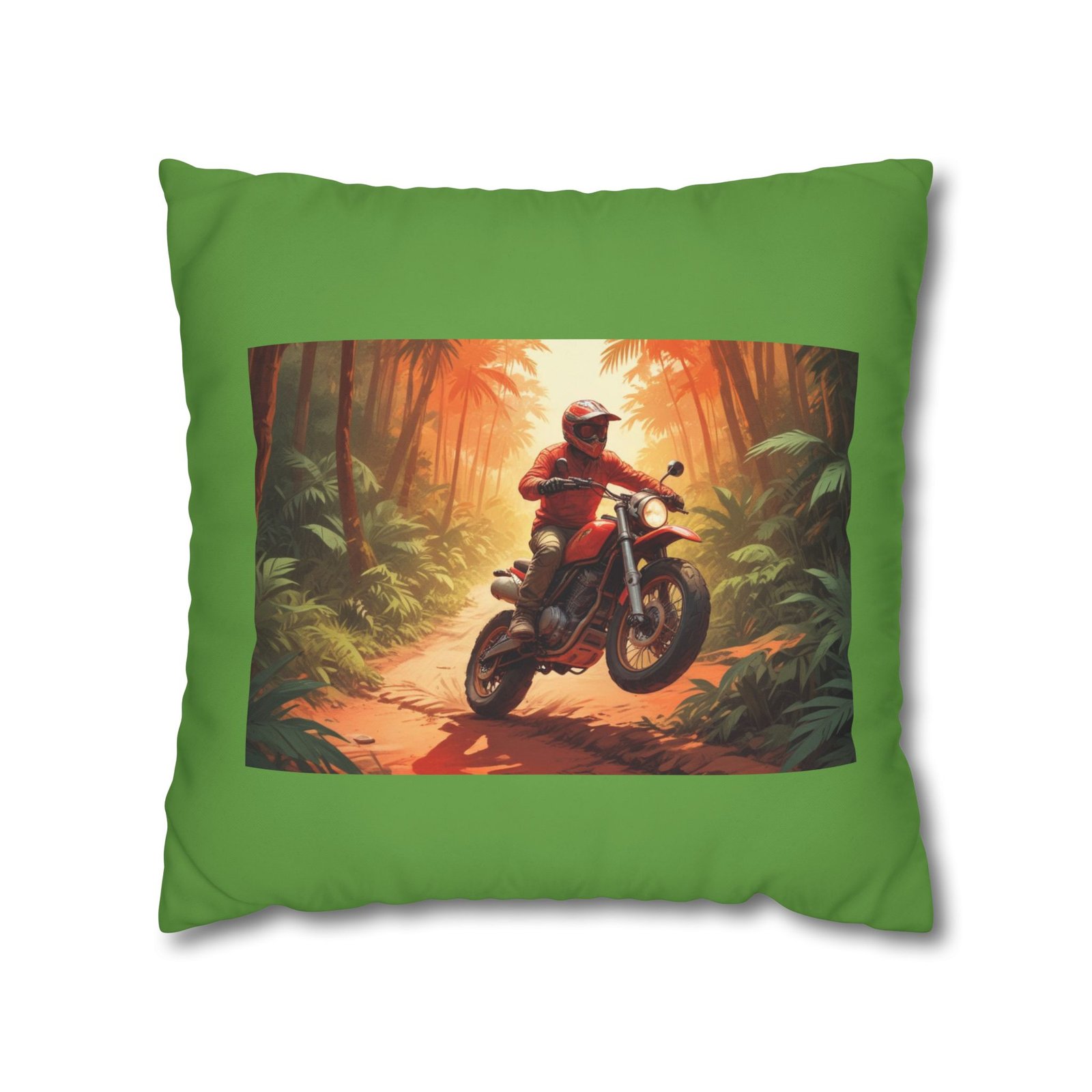 Scrambling Bikes Square Poly Canvas Pillowcase - Image 9