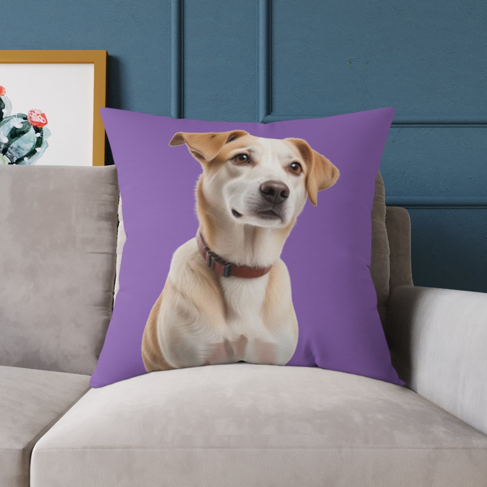 Jack Russell Square Poly Canvas Pillow - Image 19