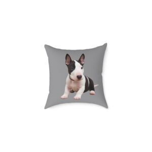 English Bull Terrier Square Poly Canvas Pillow