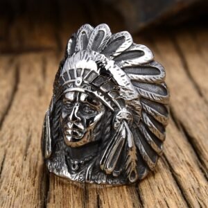 Men's Indian Chief Titanium Steel Men's Ring Fashion Personality