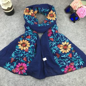 Indian Nibor Cotton And Linen Scarf