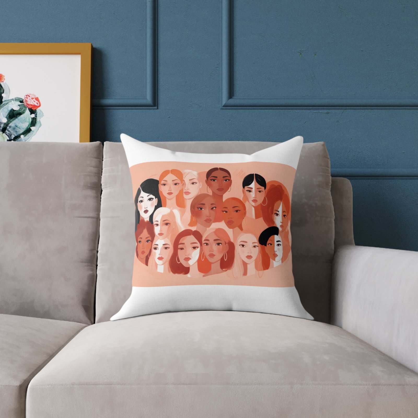 Unity Square Poly Canvas Pillow - Image 7
