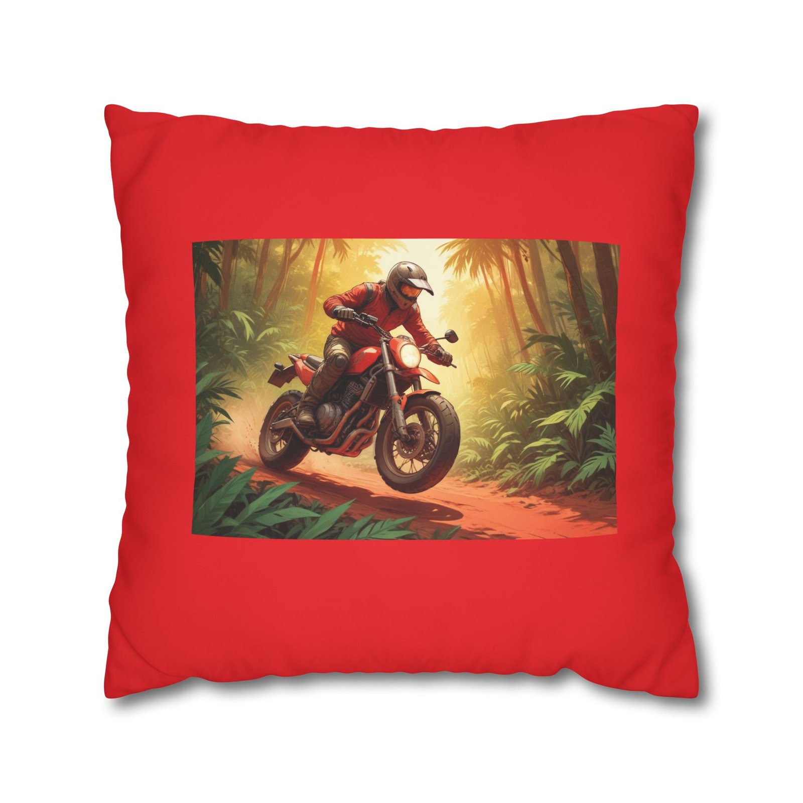 Scrambling Bikes Square Poly Canvas Pillowcase - Image 13