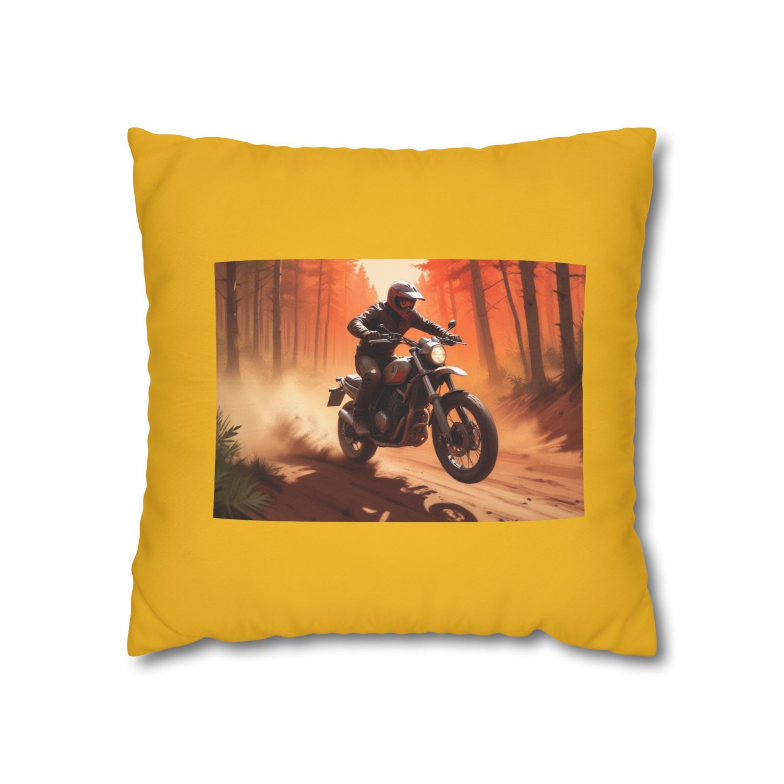 Scrambling Bikes Square Poly Canvas Pillowcase - Image 5