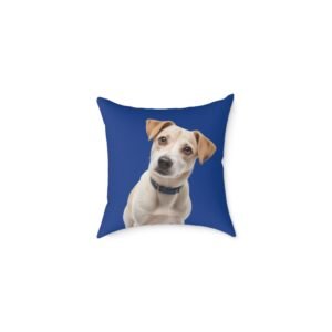 Jack Russell Square Poly Canvas Pillow