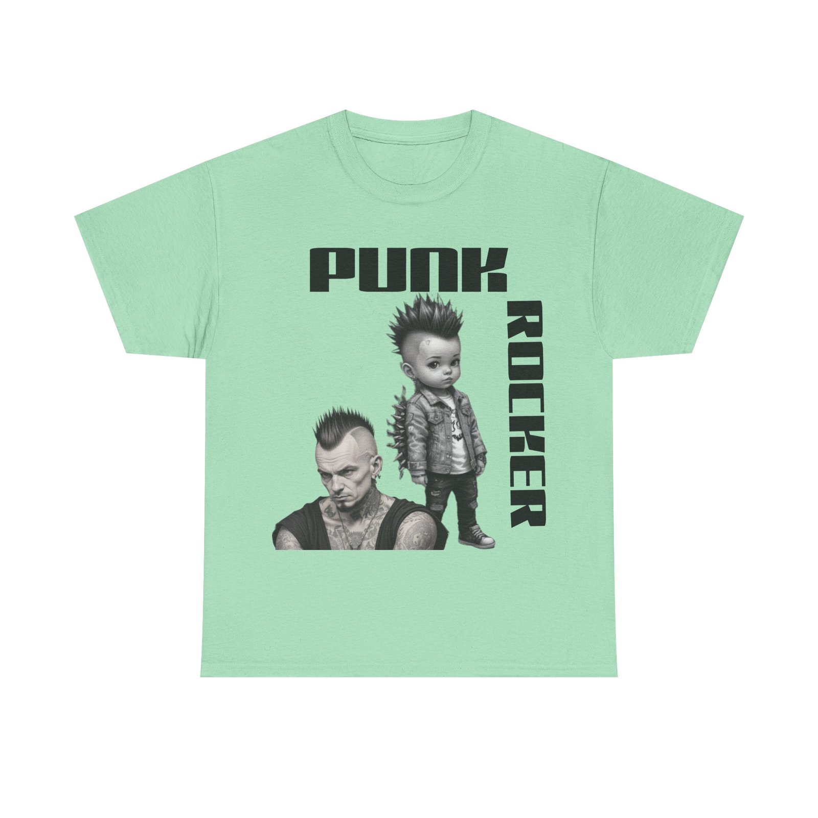 Punk Mother Daughter Father Son Grandparents Grandkids Matching Unisex Heavy Cotton Tee - Image 45