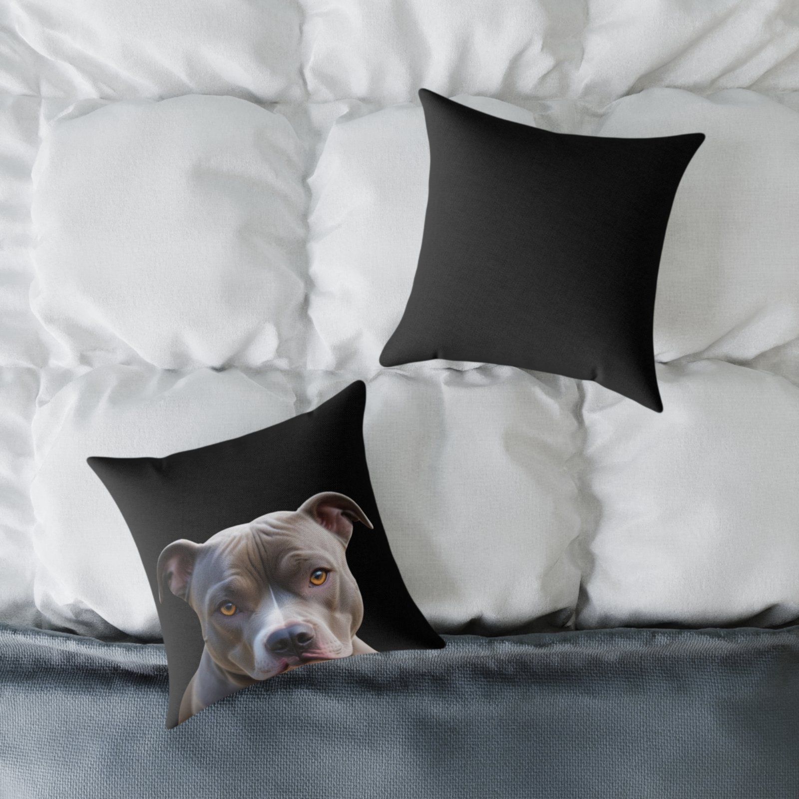 Staffordshire Bull Terrier Square Poly Canvas Pillow - Image 4