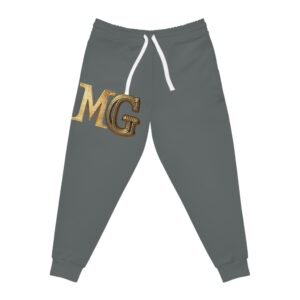 Athletic Joggers with MG Design, Comfortable Jogging Pants, Sportswear Gift, Activewear, Fitness Apparel, Red Joggers