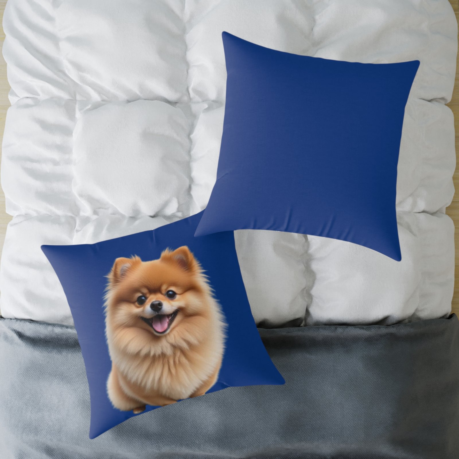 Pomeranian Dog Square Poly Canvas Pillow - Image 20