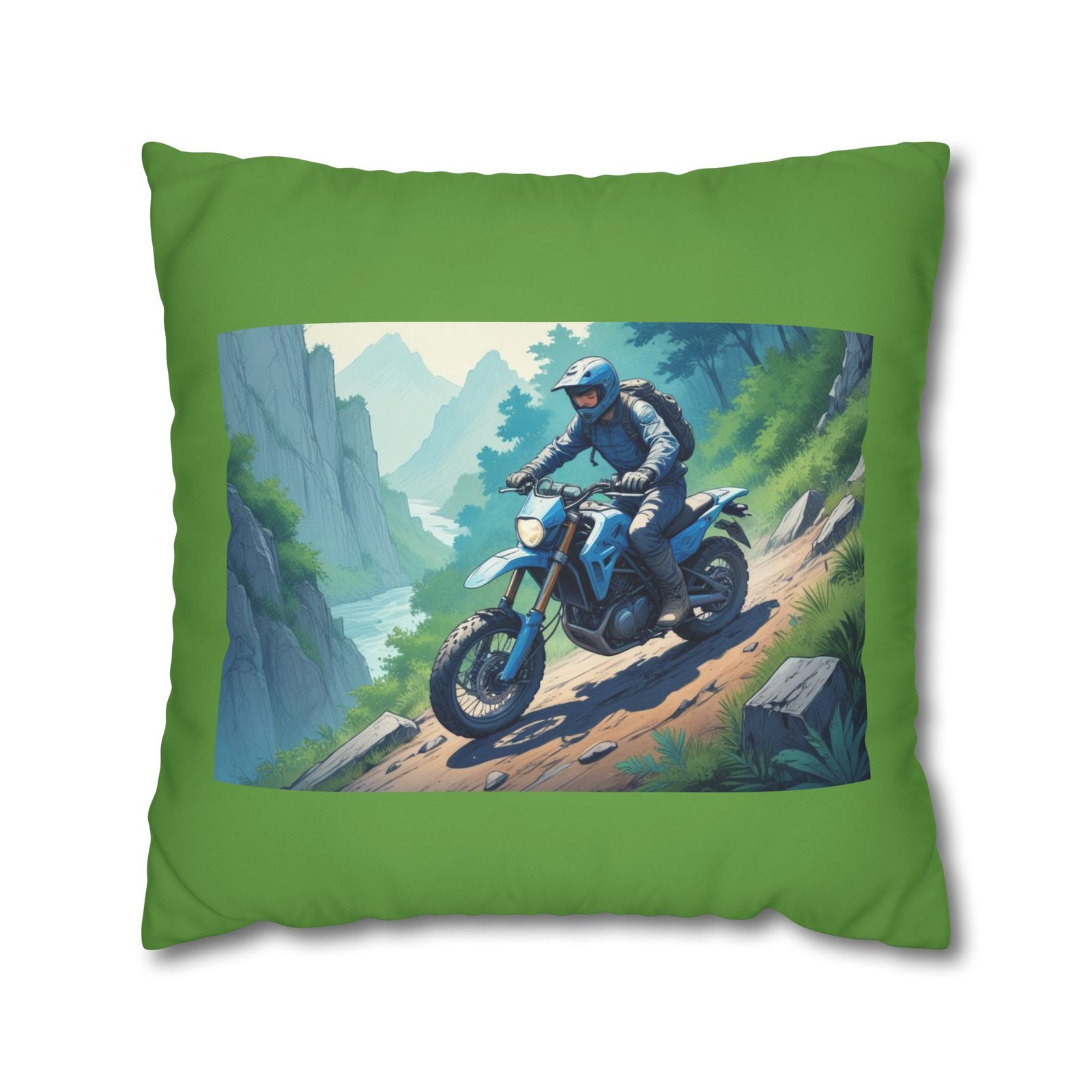 Scrambling Bikes Square Poly Canvas Pillowcase - Image 13