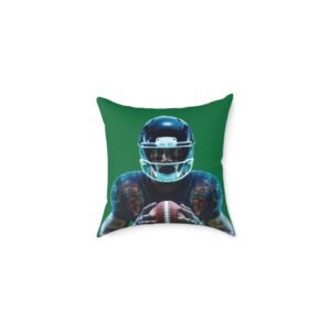 American Football Square Poly Canvas Pillow