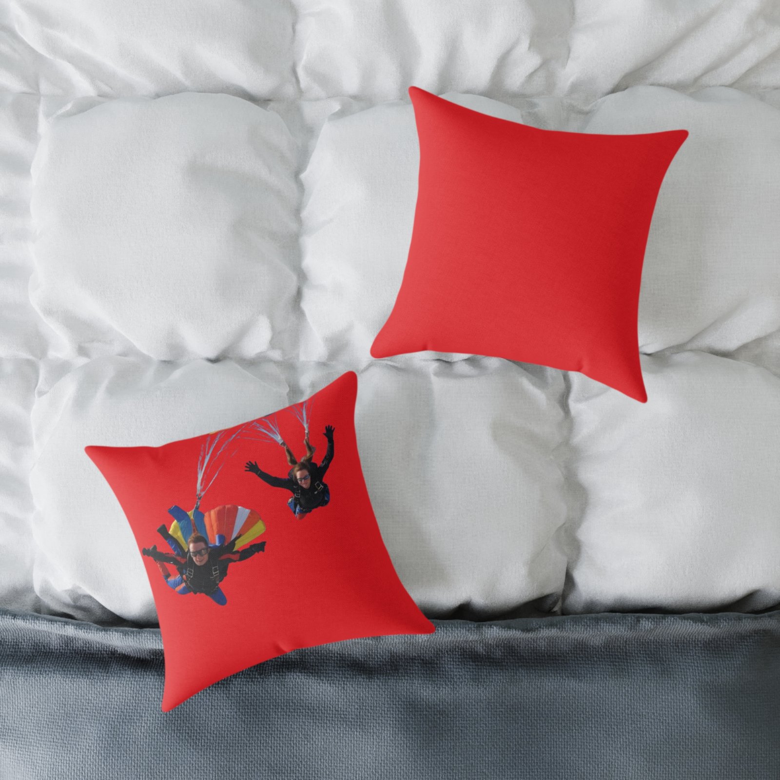 Parachuters Square Poly Canvas Pillow - Image 4