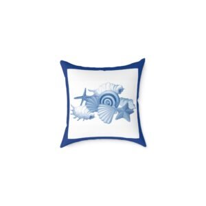 Sea shells Seaside Beach  Square Poly Canvas Pillow 08