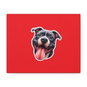 Bull Terrier Dog Canvas Art - 1.25" Stretched Matte Print for Pet Lovers