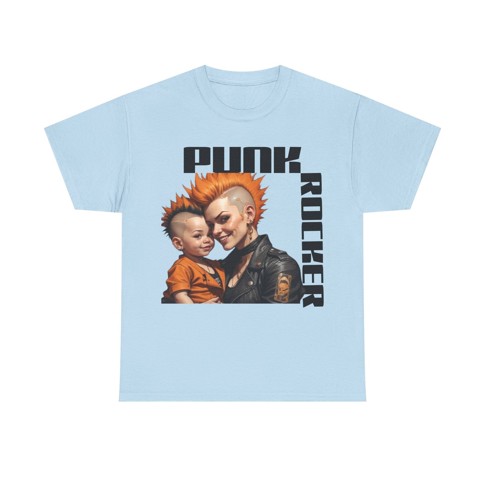 Punk Mother Daughter Father Son Grandparents Grandkids Matching Unisex Heavy Cotton Tee - Image 49