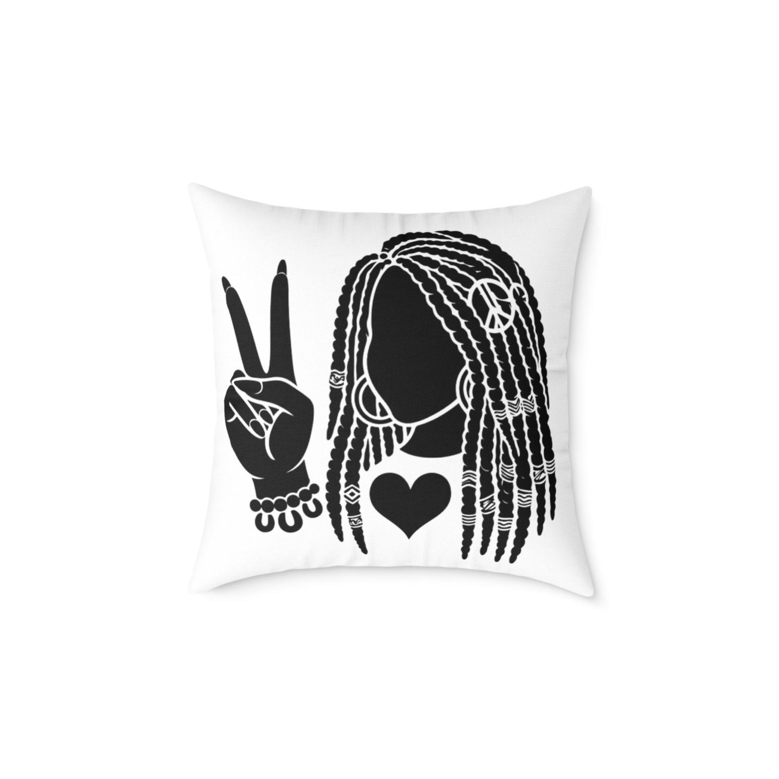 Jamaica Reggae Rasta Music Spliff Cannabis Square Poly Canvas Pillow 08 - Image 9