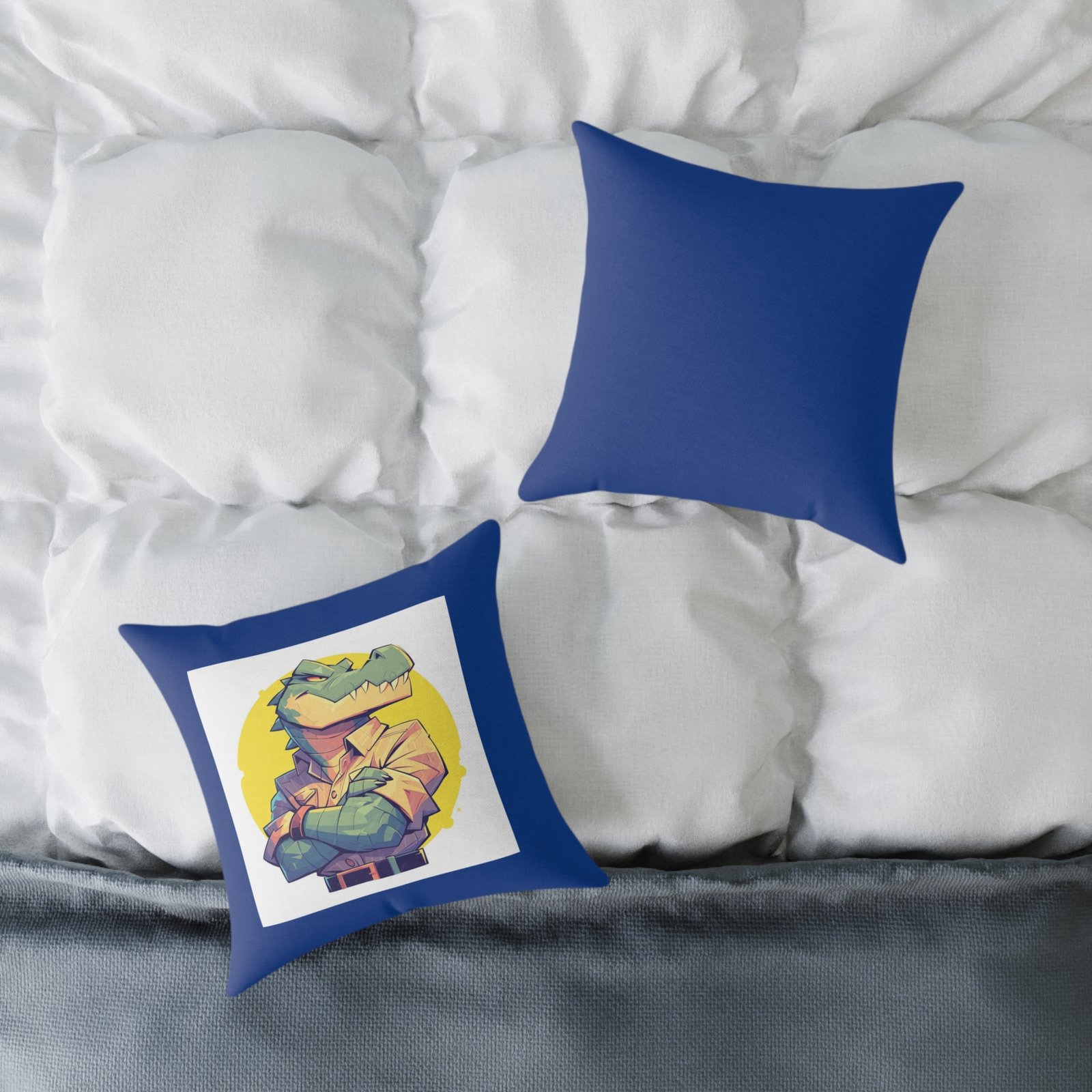 Dinassaur Square Poly Canvas Pillow - Image 4