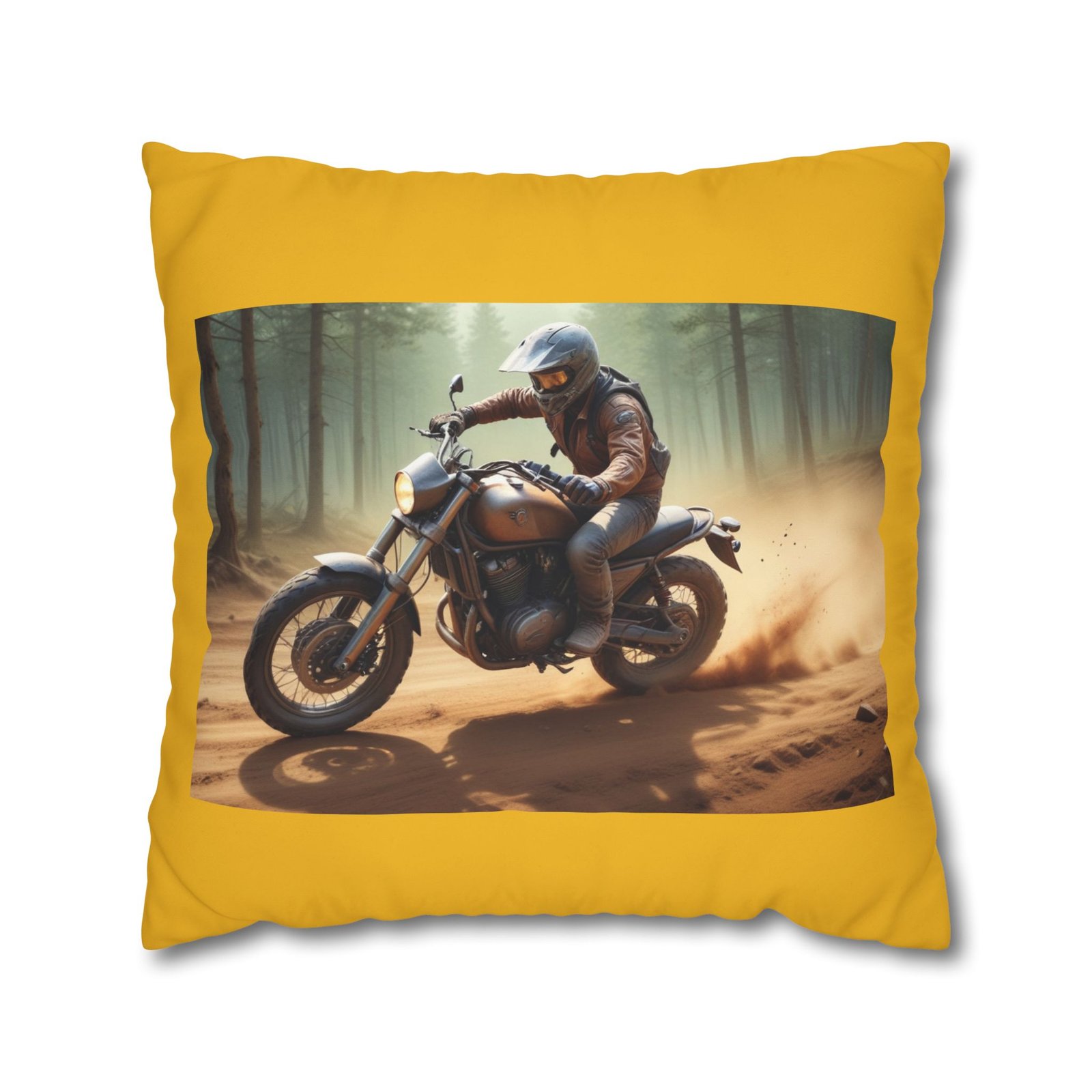 Scrambling Bikes Square Poly Canvas Pillowcase - Image 13