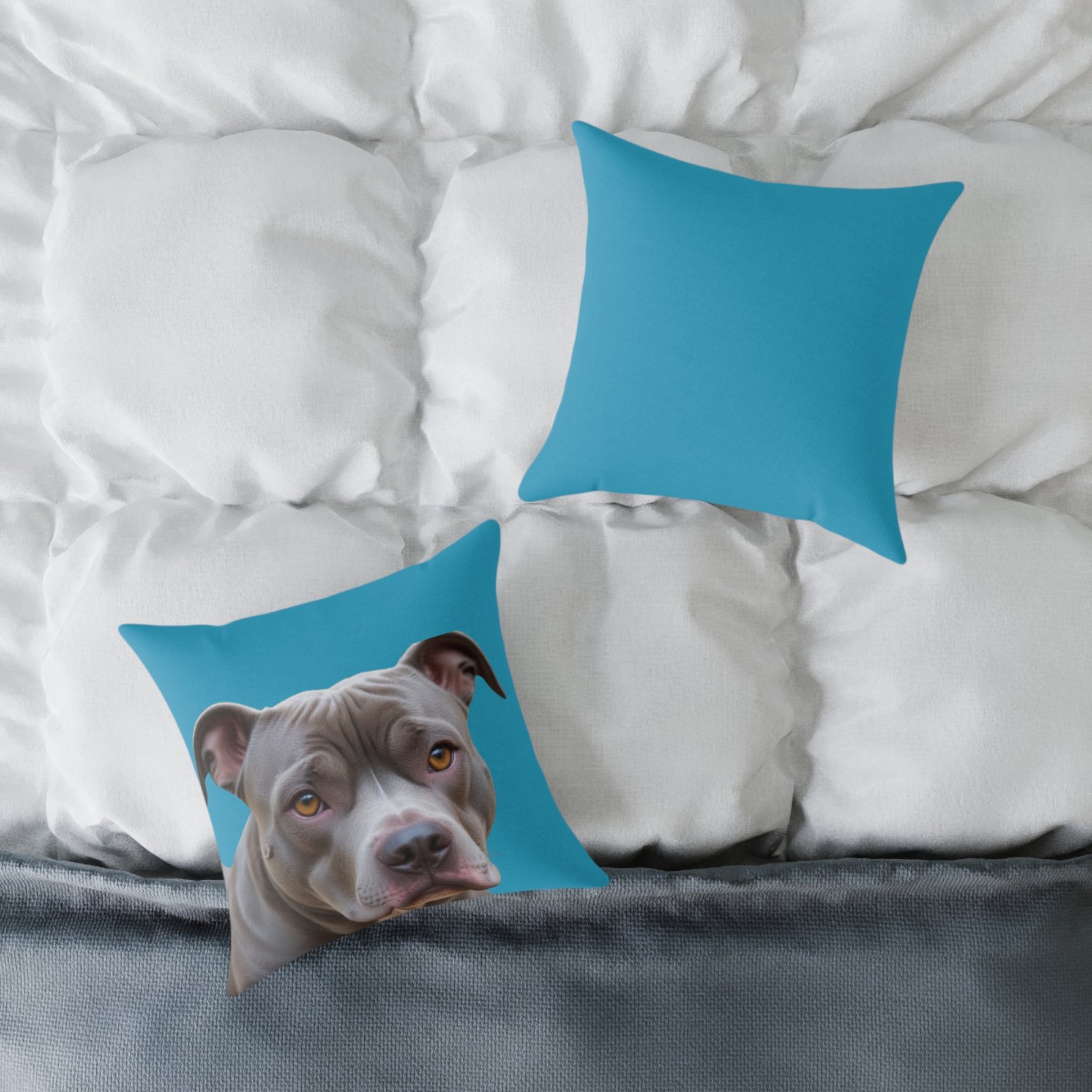 Staffordshire Bull Terrier Square Poly Canvas Pillow - Image 4