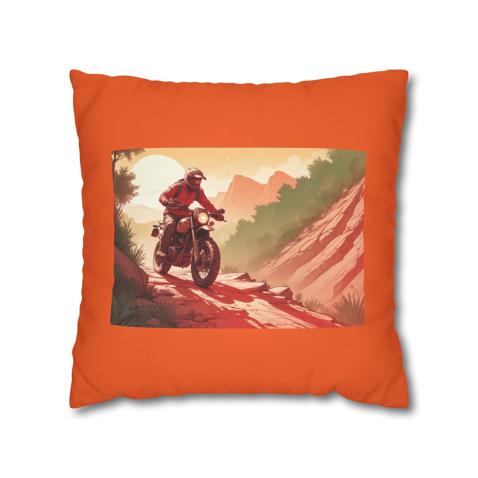 Scrambling Bikes Square Poly Canvas Pillowcase - Image 9