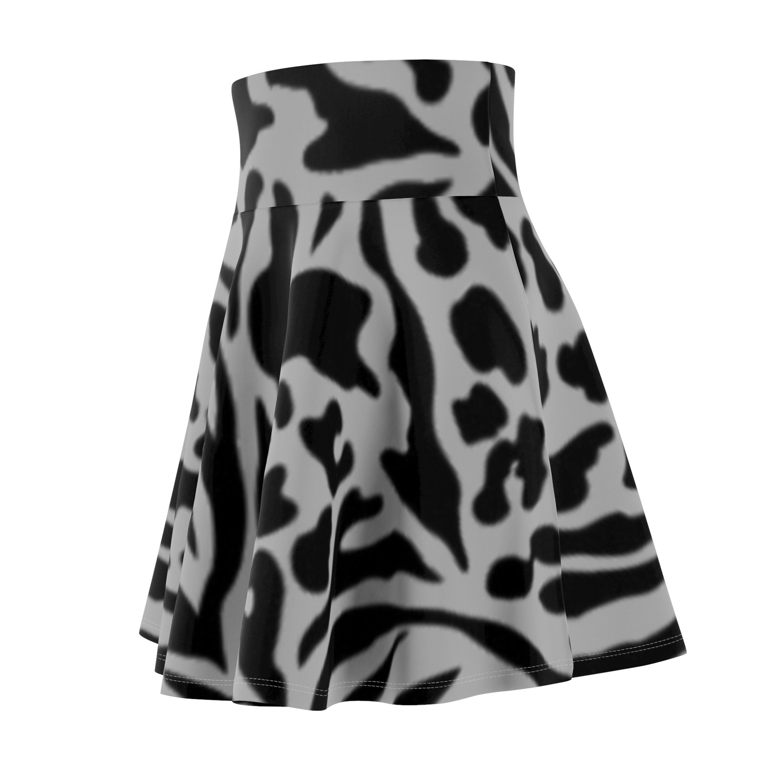 Zebra Print Women's Skater Skirt - Boho Chic Style for Spring & Summer - Image 3