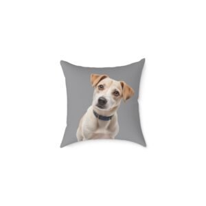 Jack Russell Square Poly Canvas Pillow