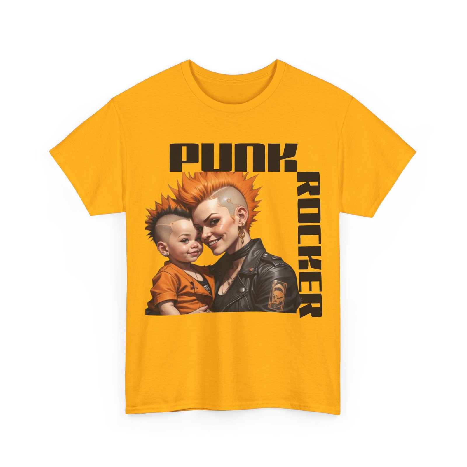 Punk Mother Daughter Father Son Grandparents Grandkids Matching Unisex Heavy Cotton Tee - Image 23