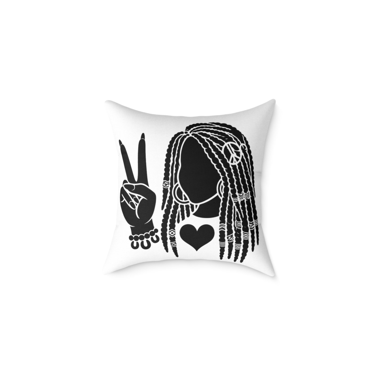 Jamaica Reggae Rasta Music Spliff Cannabis Square Poly Canvas Pillow 08 - Image 5