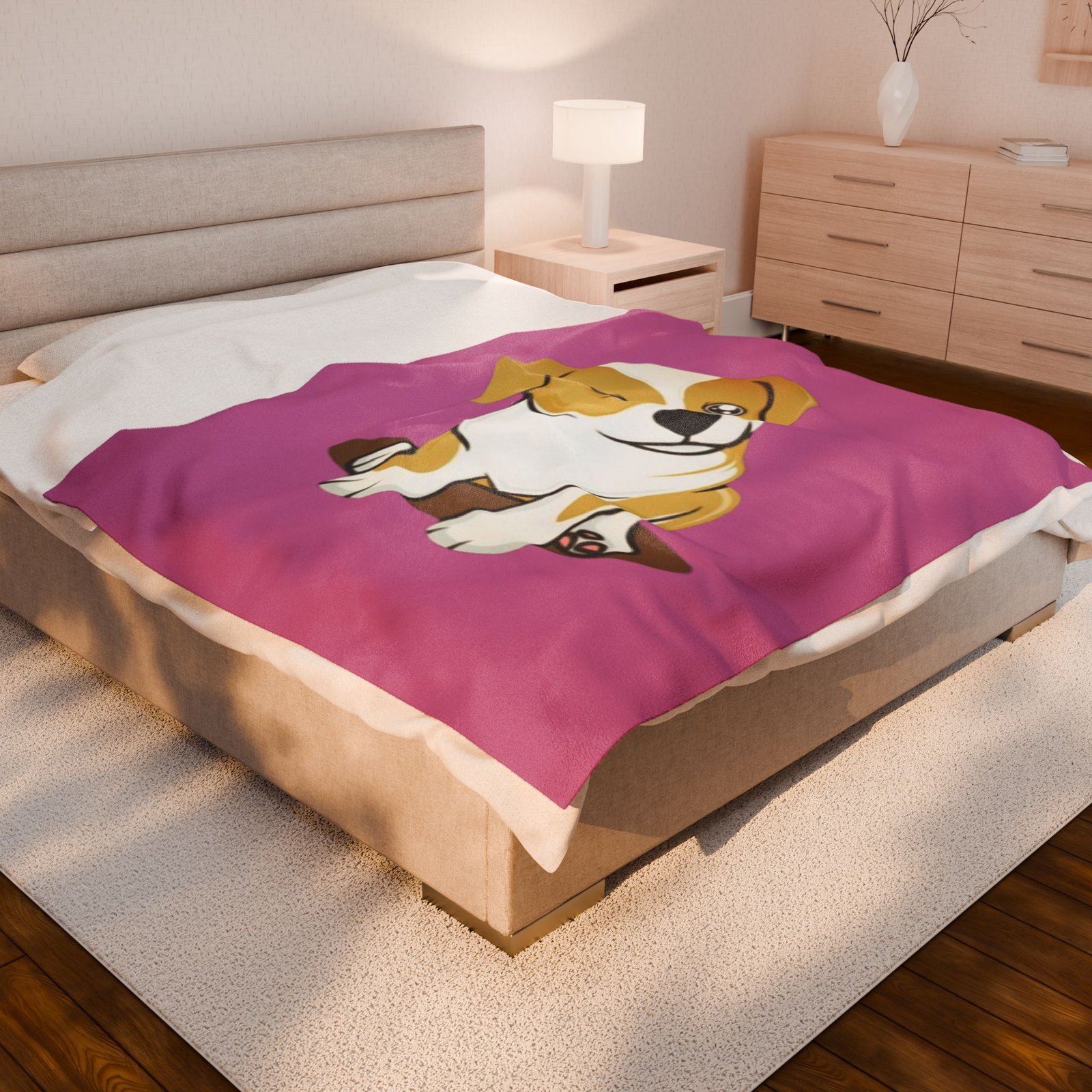 Terrier Dog Custom Dog Portrait Velveteen Plush Blanket | Cozy Pet Lover Gift - Image 12