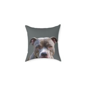 Staffordshire Bull Terrier Square Poly Canvas Pillow