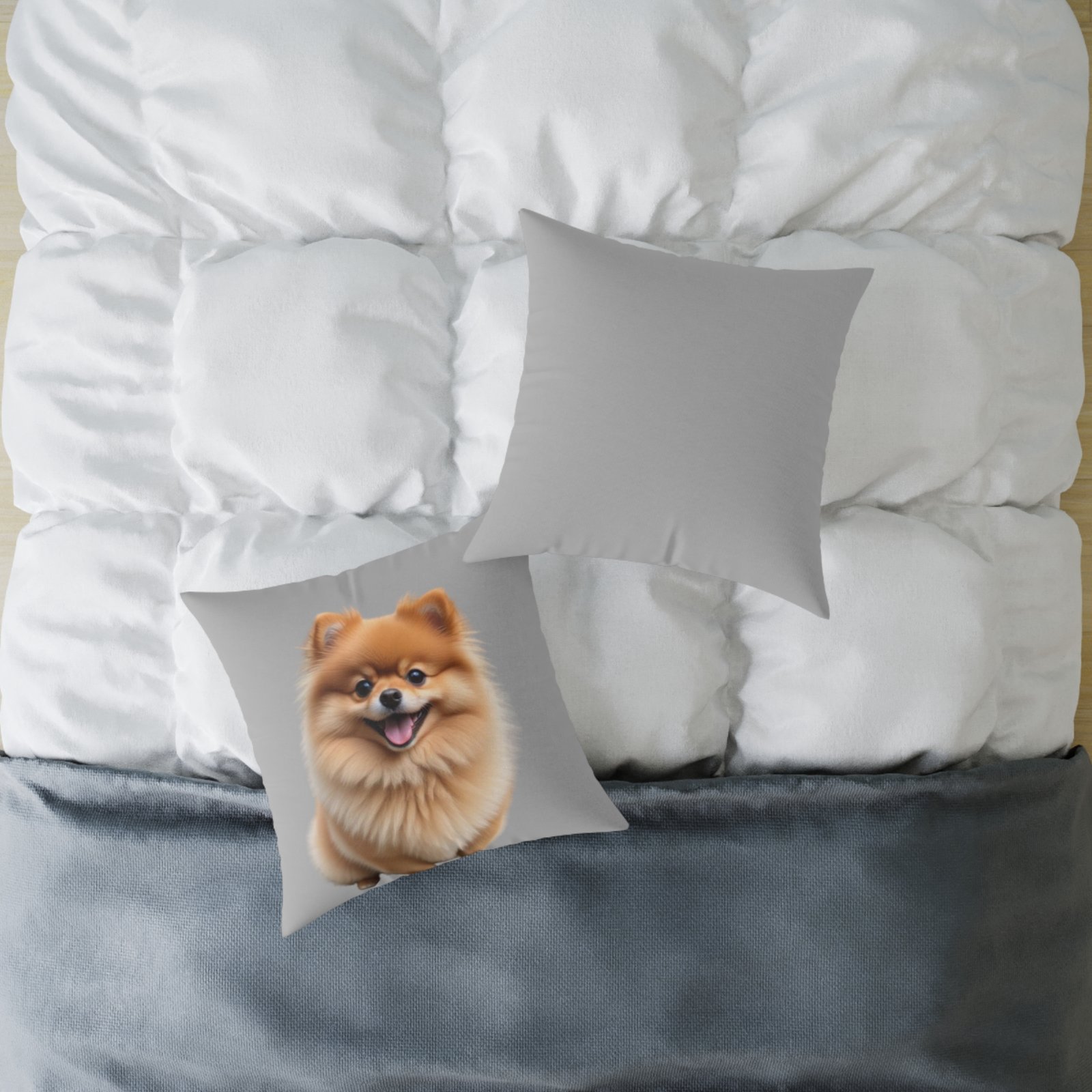 Pomeranian Dog Square Poly Canvas Pillow - Image 12