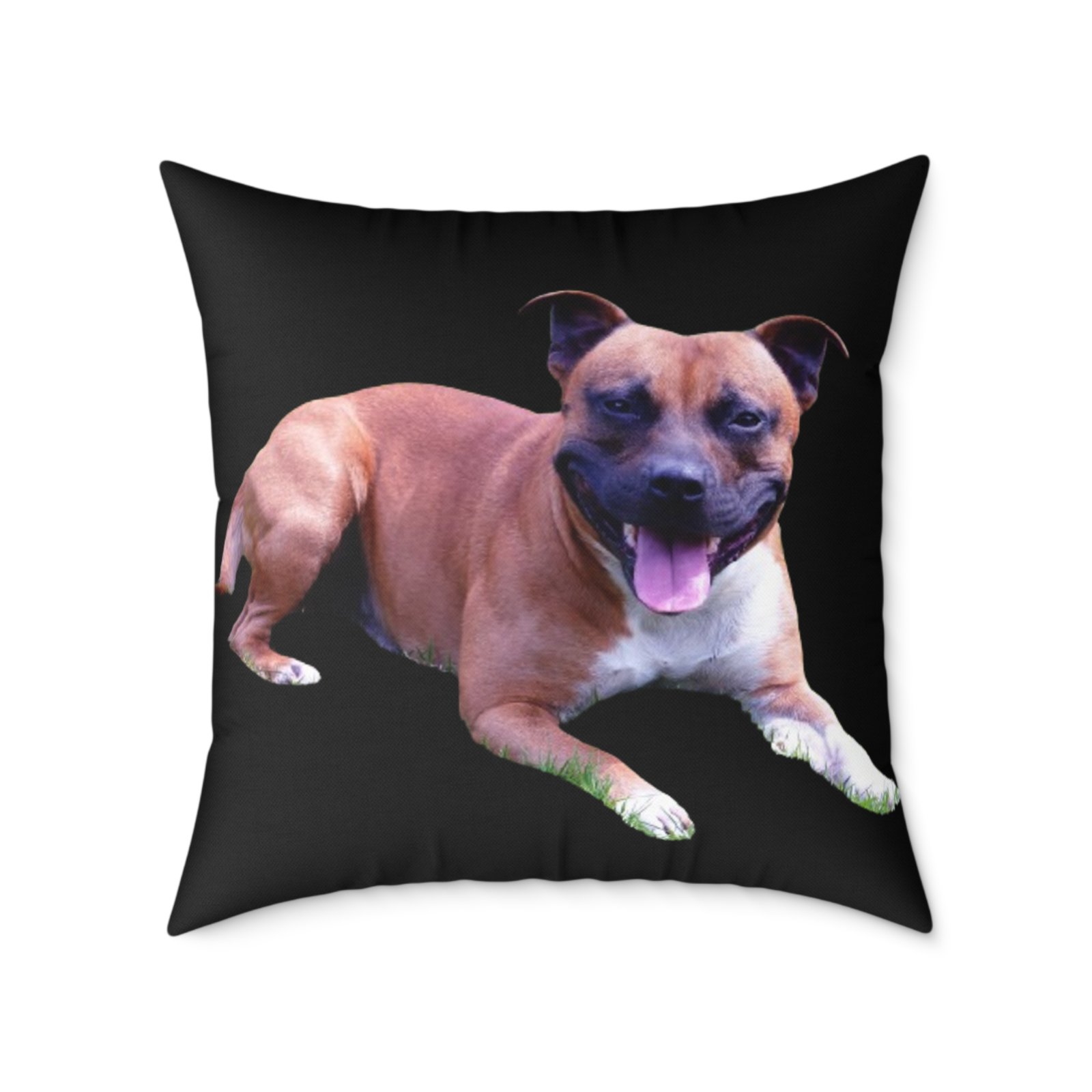 Staffordshire Bull Terrier Square Poly Canvas Pillow 08 - Image 17
