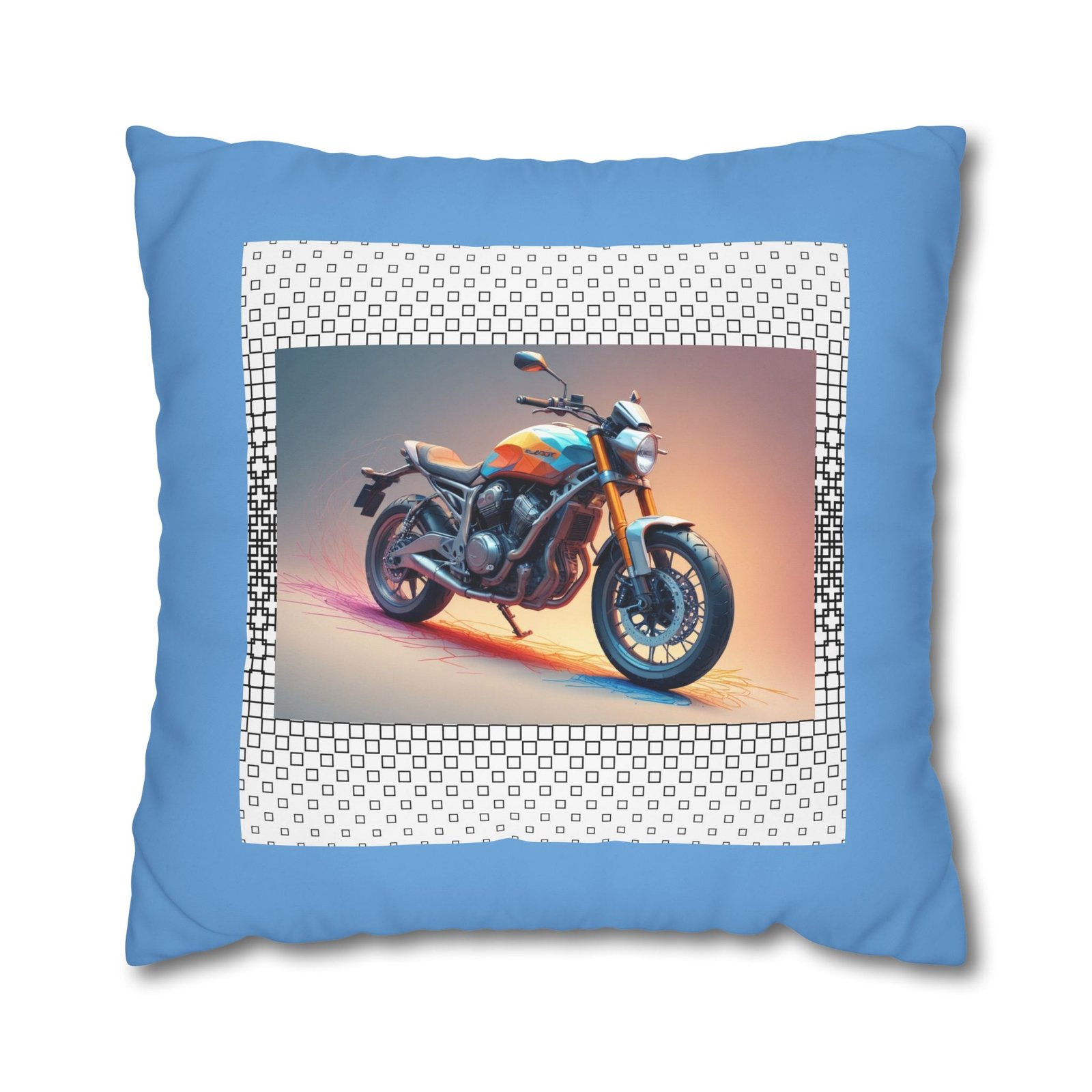 Scrambling Bikes Square Poly Canvas Pillowcase - Image 17