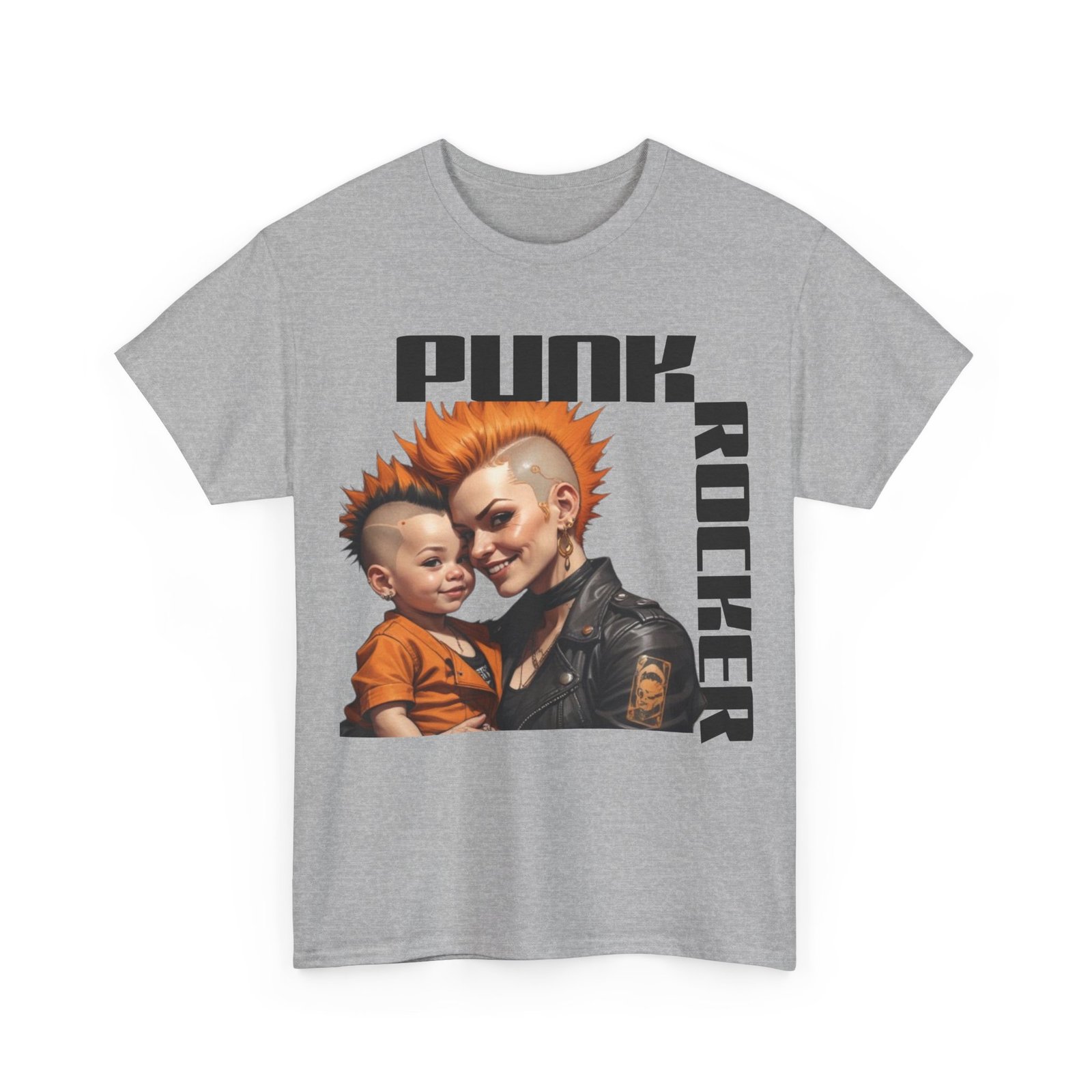Punk Mother Daughter Father Son Grandparents Grandkids Matching Unisex Heavy Cotton Tee - Image 19
