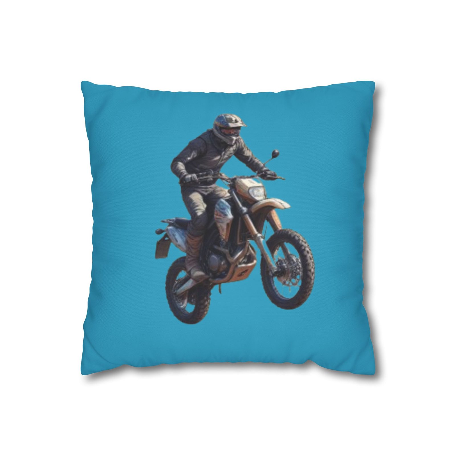 Scrambling Bikes Square Poly Canvas Pillowcase