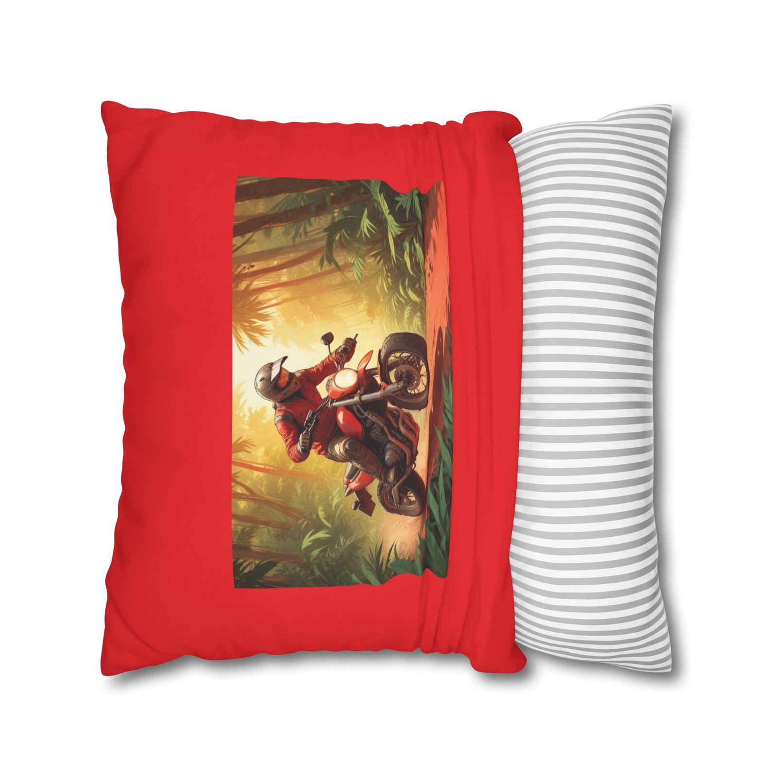 Scrambling Bikes Square Poly Canvas Pillowcase - Image 14