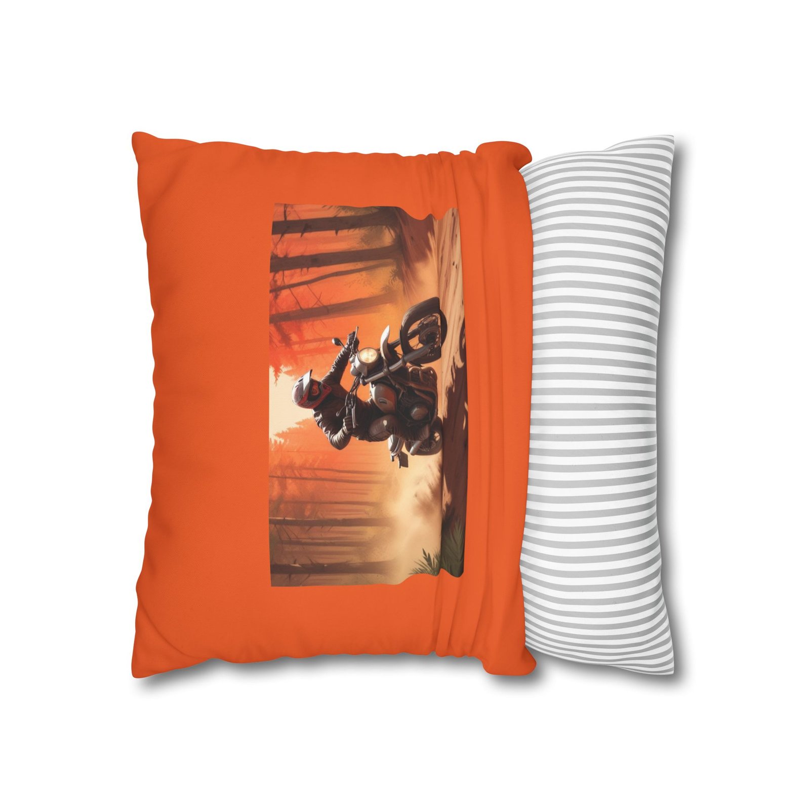 Scrambling Bikes Square Poly Canvas Pillowcase - Image 6