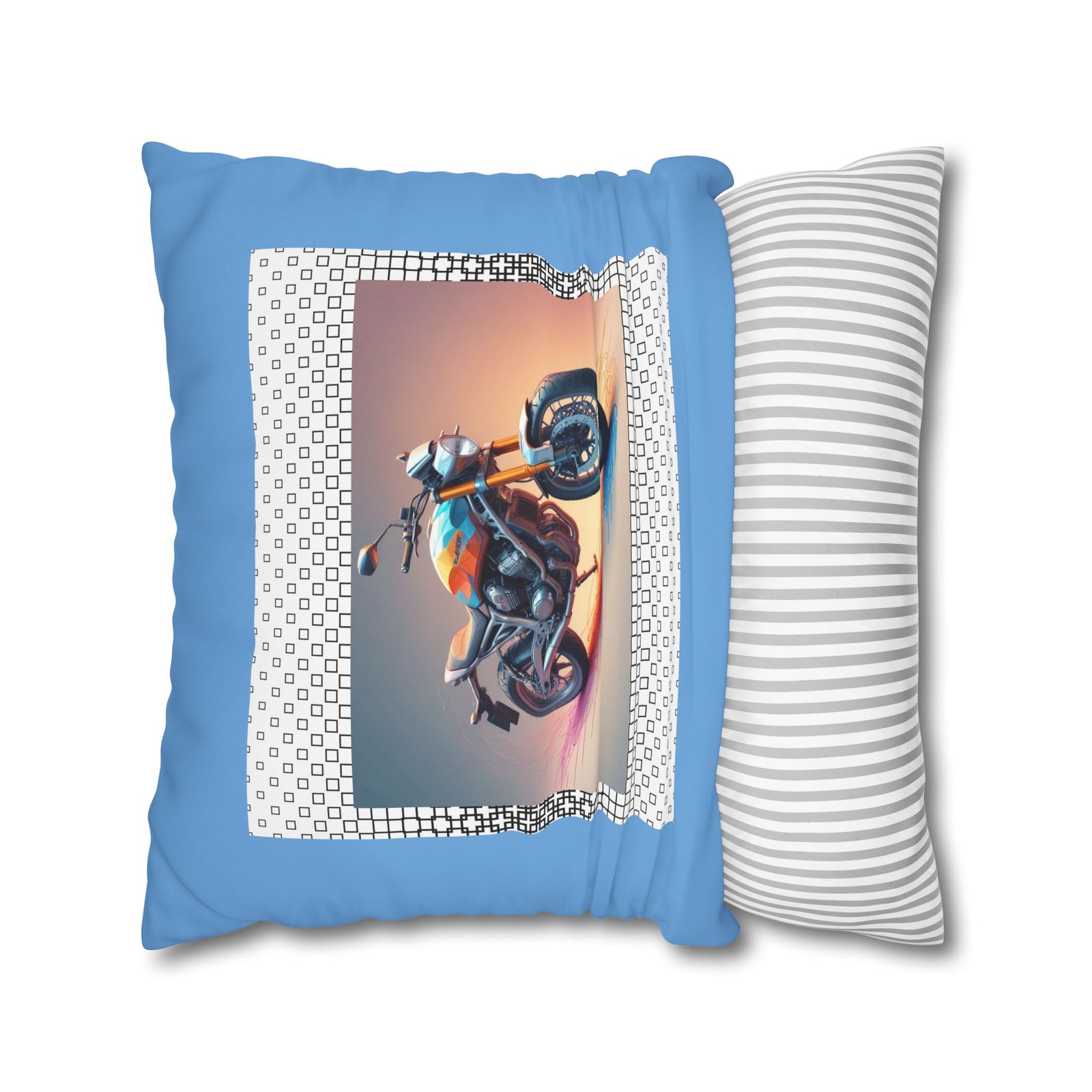 Scrambling Bikes Square Poly Canvas Pillowcase - Image 14