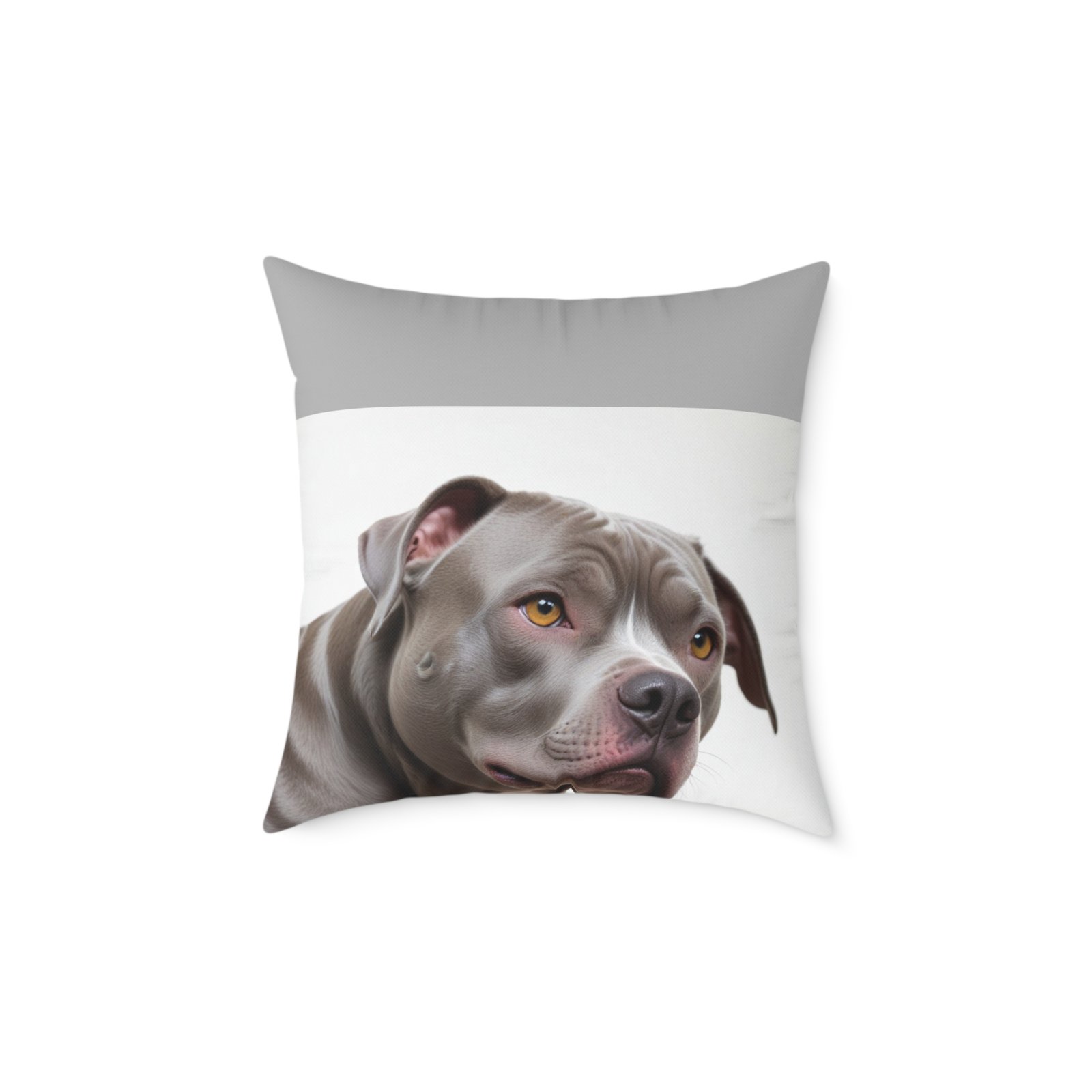 Staffordshire Bull Terrier Square Poly Canvas Pillow - Image 9