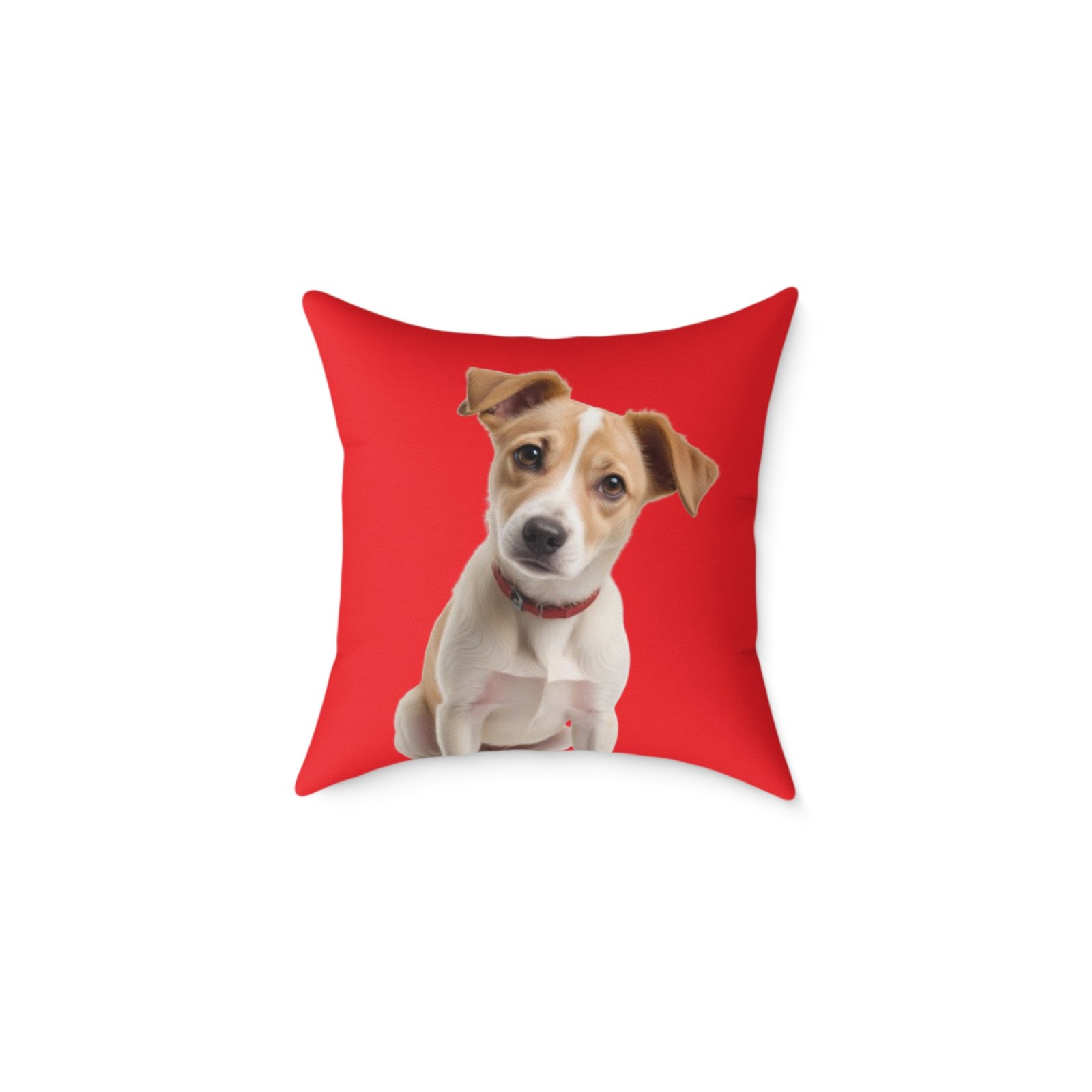 Jack Russell Square Poly Canvas Pillow - Image 5
