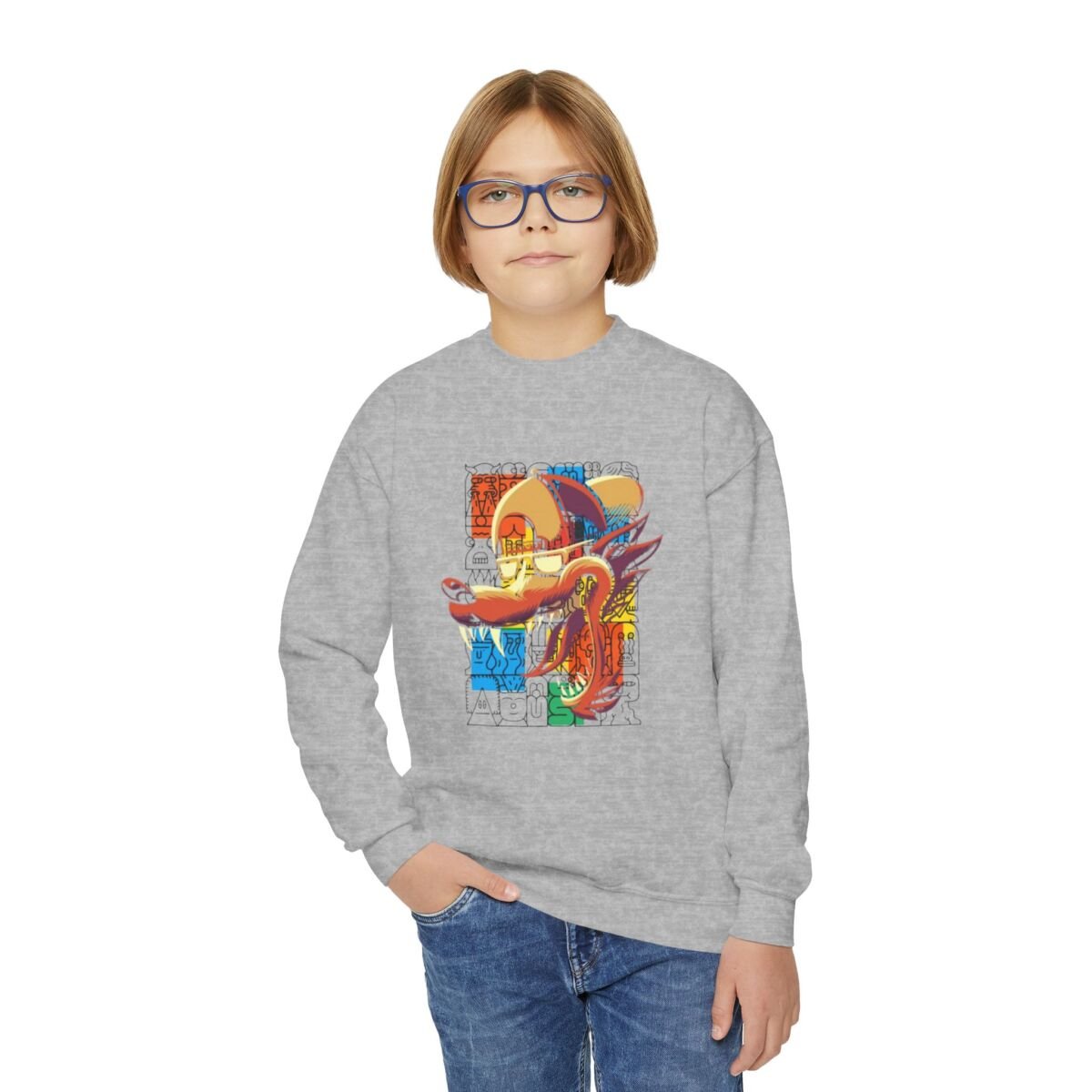 Another Level Brand Youth Crewneck Sweatshirt - Image 2