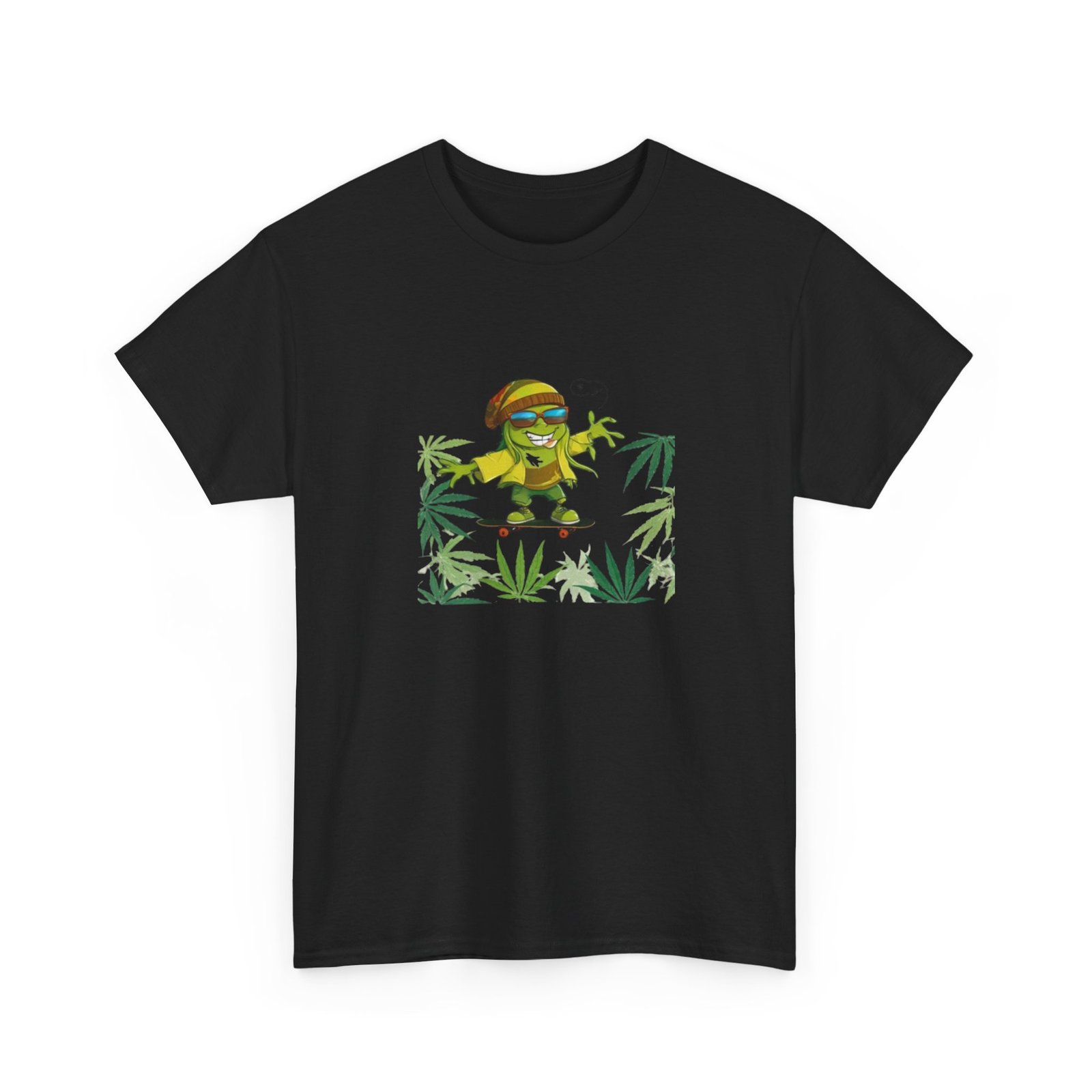 Cannabis Leaves Unisex Heavy Cotton Tee 08 - Image 7