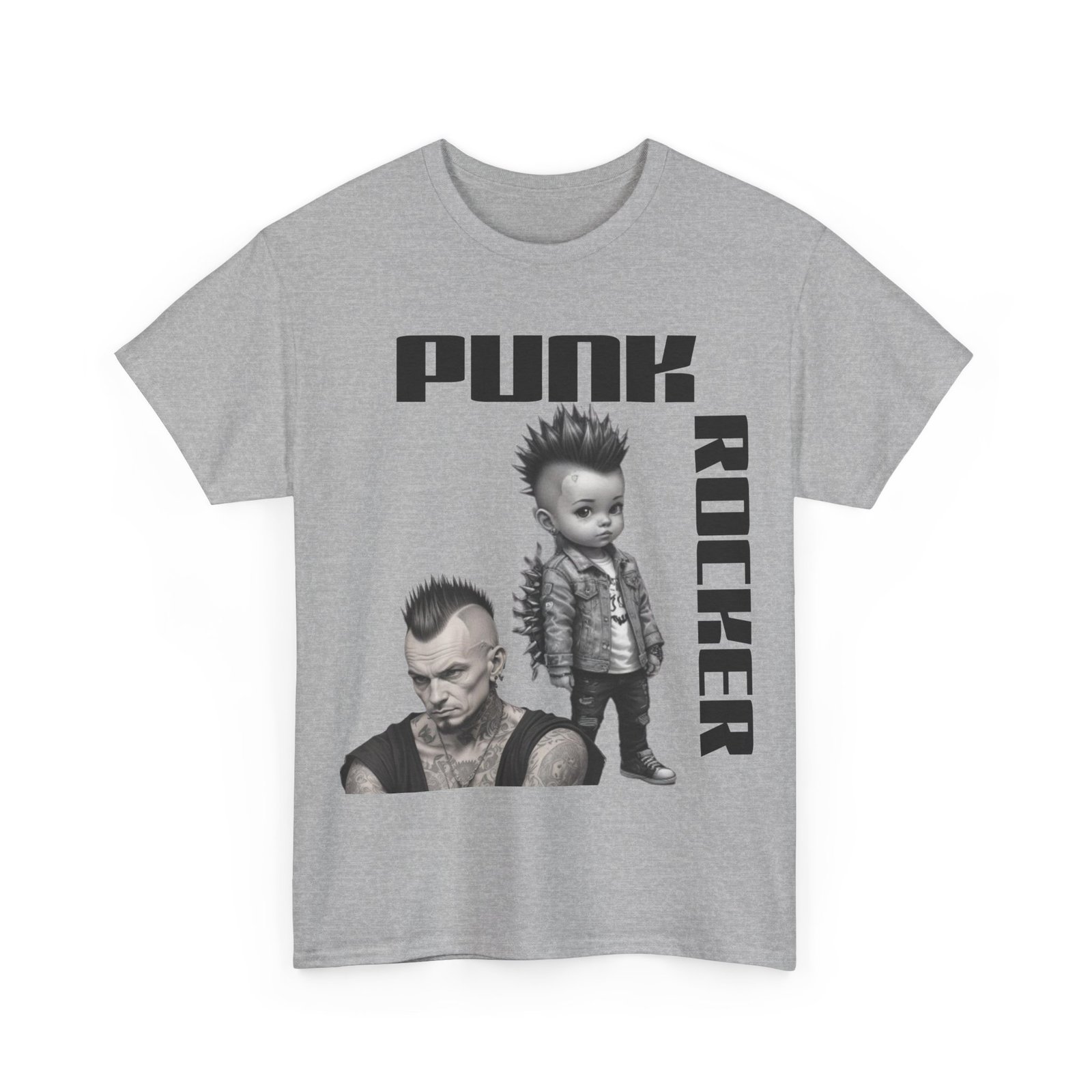 Punk Mother Daughter Father Son Grandparents Grandkids Matching Unisex Heavy Cotton Tee - Image 19